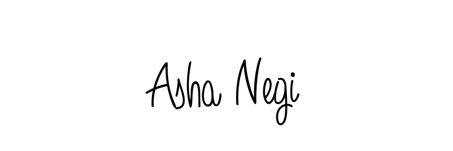 How to make Asha Negi name signature. Use Angelique-Rose-font-FFP style for creating short signs online. This is the latest handwritten sign. Asha Negi signature style 5 images and pictures png