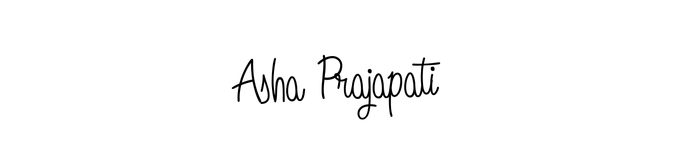 Use a signature maker to create a handwritten signature online. With this signature software, you can design (Angelique-Rose-font-FFP) your own signature for name Asha Prajapati. Asha Prajapati signature style 5 images and pictures png