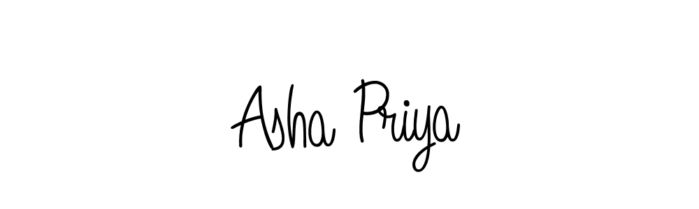 Make a beautiful signature design for name Asha Priya. With this signature (Angelique-Rose-font-FFP) style, you can create a handwritten signature for free. Asha Priya signature style 5 images and pictures png