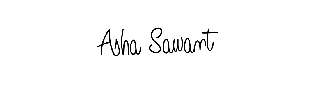 Use a signature maker to create a handwritten signature online. With this signature software, you can design (Angelique-Rose-font-FFP) your own signature for name Asha Sawant. Asha Sawant signature style 5 images and pictures png