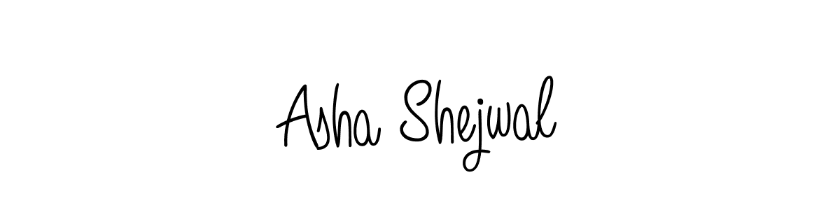 You should practise on your own different ways (Angelique-Rose-font-FFP) to write your name (Asha Shejwal) in signature. don't let someone else do it for you. Asha Shejwal signature style 5 images and pictures png