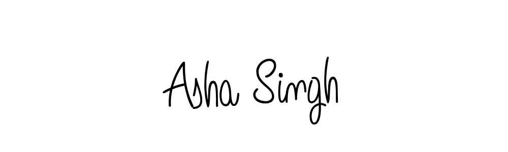 Asha Singh stylish signature style. Best Handwritten Sign (Angelique-Rose-font-FFP) for my name. Handwritten Signature Collection Ideas for my name Asha Singh. Asha Singh signature style 5 images and pictures png