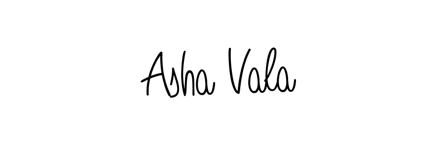 Make a beautiful signature design for name Asha Vala. With this signature (Angelique-Rose-font-FFP) style, you can create a handwritten signature for free. Asha Vala signature style 5 images and pictures png