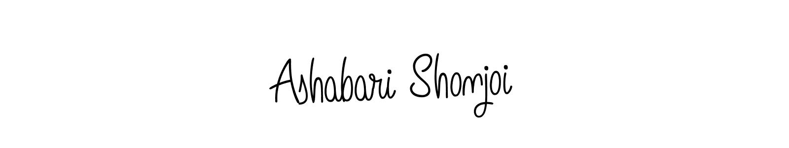 You can use this online signature creator to create a handwritten signature for the name Ashabari Shonjoi. This is the best online autograph maker. Ashabari Shonjoi signature style 5 images and pictures png