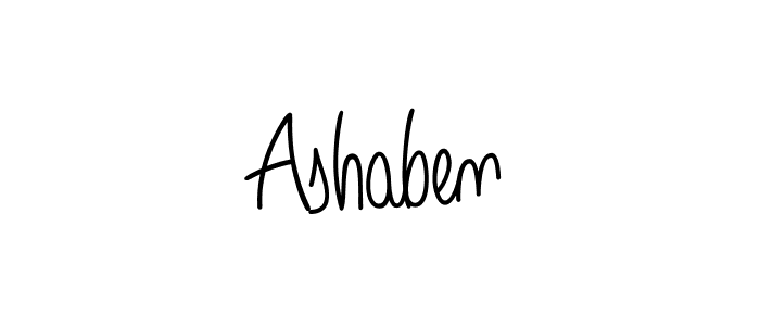 Use a signature maker to create a handwritten signature online. With this signature software, you can design (Angelique-Rose-font-FFP) your own signature for name Ashaben. Ashaben signature style 5 images and pictures png