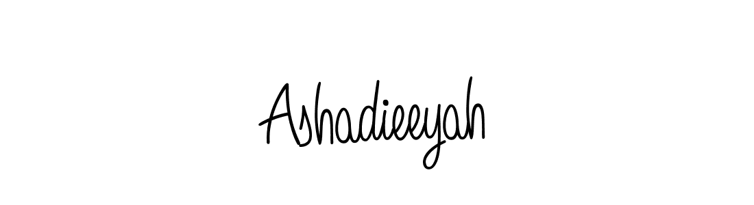 How to make Ashadieeyah name signature. Use Angelique-Rose-font-FFP style for creating short signs online. This is the latest handwritten sign. Ashadieeyah signature style 5 images and pictures png