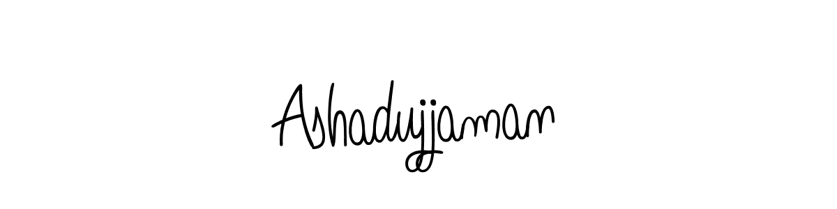 Make a beautiful signature design for name Ashadujjaman. With this signature (Angelique-Rose-font-FFP) style, you can create a handwritten signature for free. Ashadujjaman signature style 5 images and pictures png