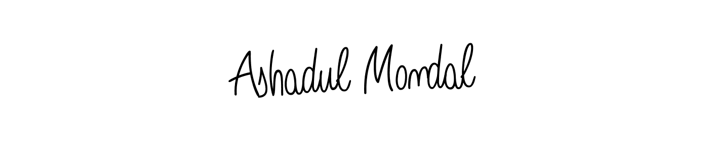 Use a signature maker to create a handwritten signature online. With this signature software, you can design (Angelique-Rose-font-FFP) your own signature for name Ashadul Mondal. Ashadul Mondal signature style 5 images and pictures png