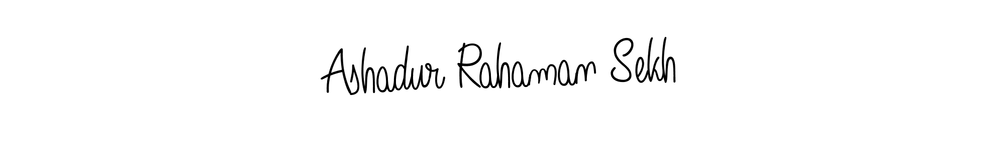 Use a signature maker to create a handwritten signature online. With this signature software, you can design (Angelique-Rose-font-FFP) your own signature for name Ashadur Rahaman Sekh. Ashadur Rahaman Sekh signature style 5 images and pictures png