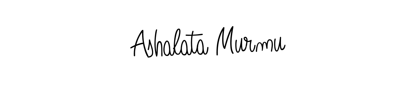 Make a beautiful signature design for name Ashalata Murmu. With this signature (Angelique-Rose-font-FFP) style, you can create a handwritten signature for free. Ashalata Murmu signature style 5 images and pictures png