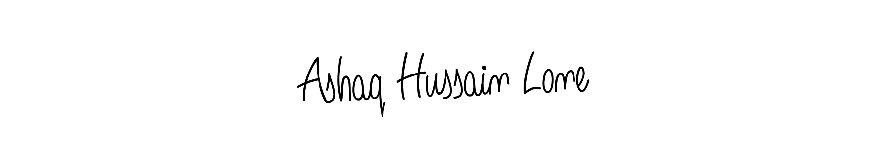 The best way (Angelique-Rose-font-FFP) to make a short signature is to pick only two or three words in your name. The name Ashaq Hussain Lone include a total of six letters. For converting this name. Ashaq Hussain Lone signature style 5 images and pictures png