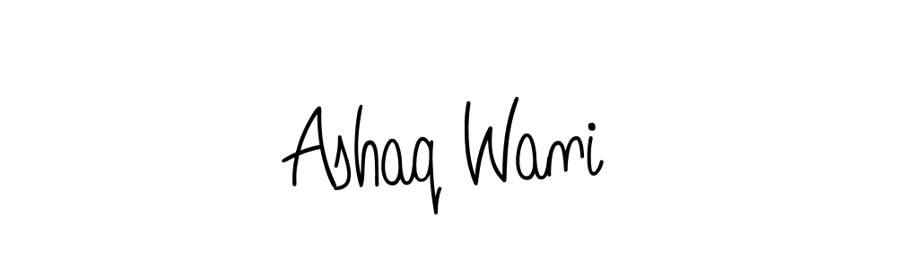 Use a signature maker to create a handwritten signature online. With this signature software, you can design (Angelique-Rose-font-FFP) your own signature for name Ashaq Wani. Ashaq Wani signature style 5 images and pictures png