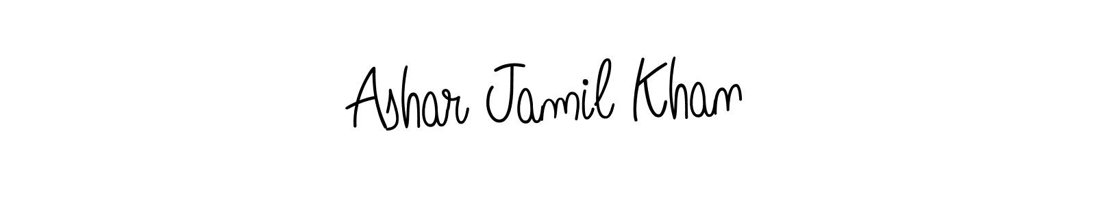 Design your own signature with our free online signature maker. With this signature software, you can create a handwritten (Angelique-Rose-font-FFP) signature for name Ashar Jamil Khan. Ashar Jamil Khan signature style 5 images and pictures png