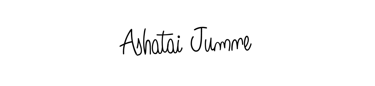 Design your own signature with our free online signature maker. With this signature software, you can create a handwritten (Angelique-Rose-font-FFP) signature for name Ashatai Jumne. Ashatai Jumne signature style 5 images and pictures png