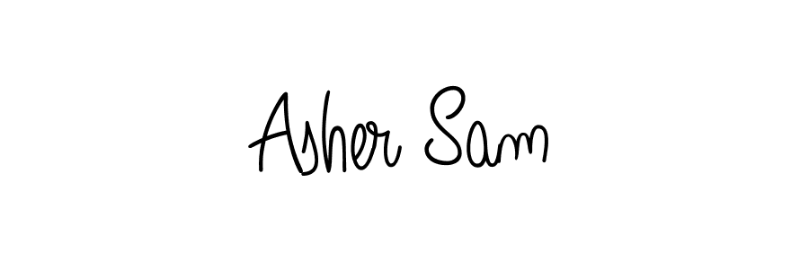 Use a signature maker to create a handwritten signature online. With this signature software, you can design (Angelique-Rose-font-FFP) your own signature for name Asher Sam. Asher Sam signature style 5 images and pictures png