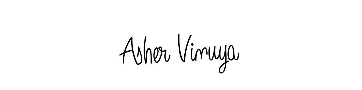 Also we have Asher Vinuya name is the best signature style. Create professional handwritten signature collection using Angelique-Rose-font-FFP autograph style. Asher Vinuya signature style 5 images and pictures png