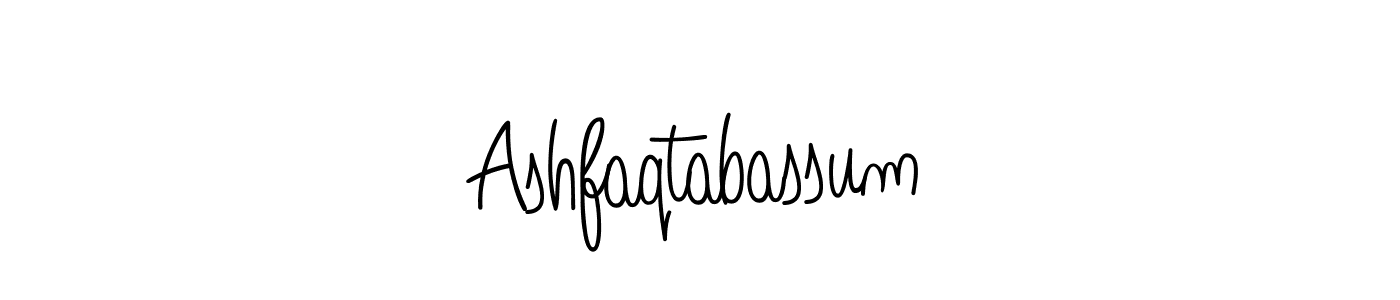 Also we have Ashfaqtabassum name is the best signature style. Create professional handwritten signature collection using Angelique-Rose-font-FFP autograph style. Ashfaqtabassum signature style 5 images and pictures png