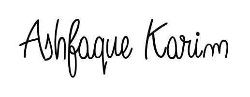 A dynamic signature style for Ashfaque Karim using Angelique-Rose-font-FFP script. Designed to look authentic, handwritten, and professional. Ashfaque Karim signature style 5 images and pictures png