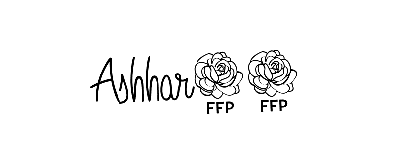 Use a signature maker to create a handwritten signature online. With this signature software, you can design (Angelique-Rose-font-FFP) your own signature for name Ashhar03. Ashhar03 signature style 5 images and pictures png