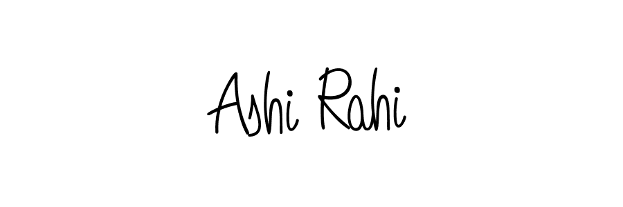 Use a signature maker to create a handwritten signature online. With this signature software, you can design (Angelique-Rose-font-FFP) your own signature for name Ashi Rahi. Ashi Rahi signature style 5 images and pictures png