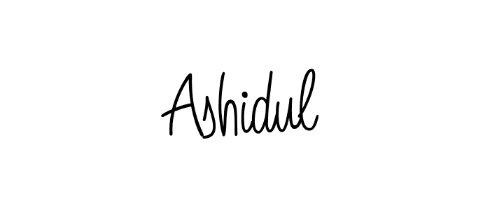 Use a signature maker to create a handwritten signature online. With this signature software, you can design (Angelique-Rose-font-FFP) your own signature for name Ashidul. Ashidul signature style 5 images and pictures png