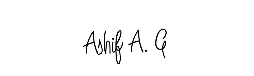 How to Draw Ashif A. G signature style? Angelique-Rose-font-FFP is a latest design signature styles for name Ashif A. G. Ashif A. G signature style 5 images and pictures png