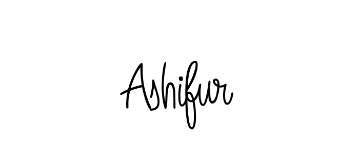 Use a signature maker to create a handwritten signature online. With this signature software, you can design (Angelique-Rose-font-FFP) your own signature for name Ashifur. Ashifur signature style 5 images and pictures png