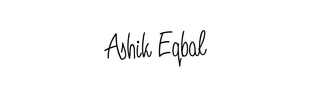You should practise on your own different ways (Angelique-Rose-font-FFP) to write your name (Ashik Eqbal) in signature. don't let someone else do it for you. Ashik Eqbal signature style 5 images and pictures png