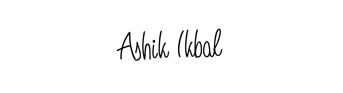 How to make Ashik Ikbal name signature. Use Angelique-Rose-font-FFP style for creating short signs online. This is the latest handwritten sign. Ashik Ikbal signature style 5 images and pictures png