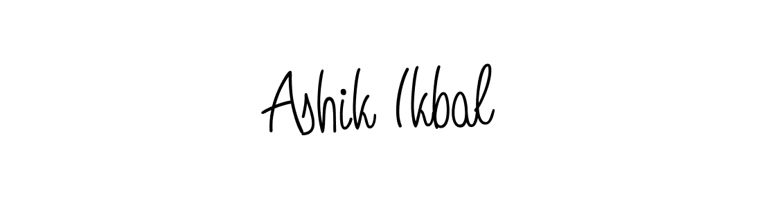 How to make Ashik Ikbal name signature. Use Angelique-Rose-font-FFP style for creating short signs online. This is the latest handwritten sign. Ashik Ikbal signature style 5 images and pictures png