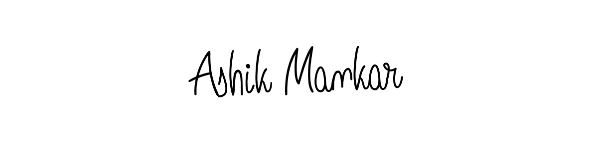 Ashik Mankar stylish signature style. Best Handwritten Sign (Angelique-Rose-font-FFP) for my name. Handwritten Signature Collection Ideas for my name Ashik Mankar. Ashik Mankar signature style 5 images and pictures png