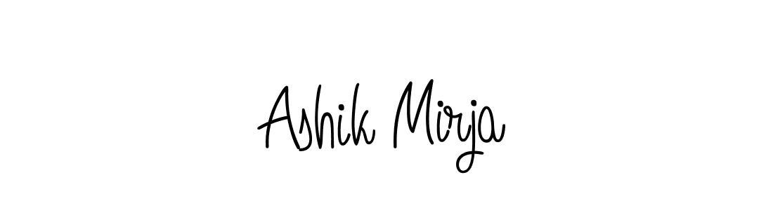 How to make Ashik Mirja name signature. Use Angelique-Rose-font-FFP style for creating short signs online. This is the latest handwritten sign. Ashik Mirja signature style 5 images and pictures png