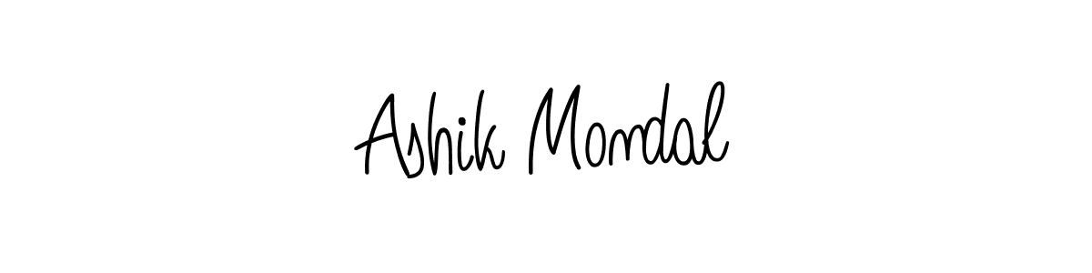 How to make Ashik Mondal name signature. Use Angelique-Rose-font-FFP style for creating short signs online. This is the latest handwritten sign. Ashik Mondal signature style 5 images and pictures png