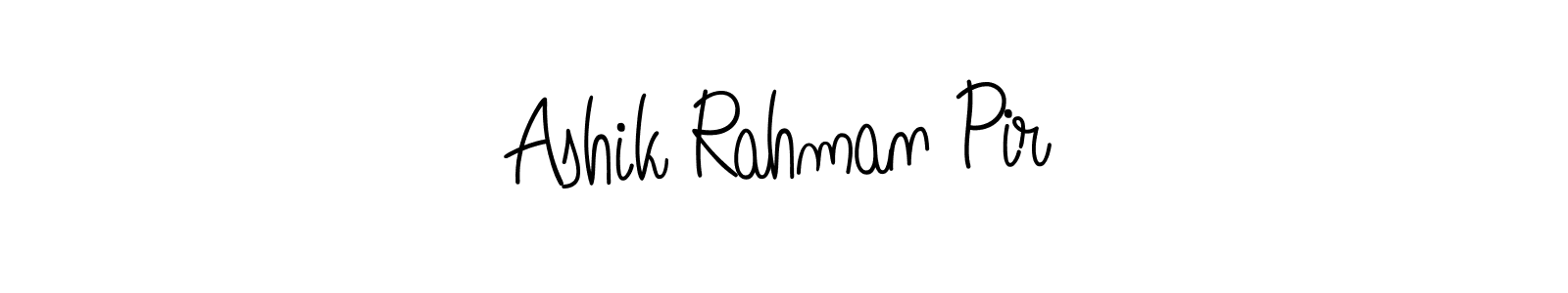 How to Draw Ashik Rahman Pir signature style? Angelique-Rose-font-FFP is a latest design signature styles for name Ashik Rahman Pir. Ashik Rahman Pir signature style 5 images and pictures png