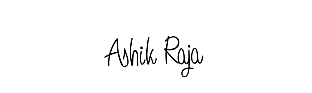 How to make Ashik Raja name signature. Use Angelique-Rose-font-FFP style for creating short signs online. This is the latest handwritten sign. Ashik Raja signature style 5 images and pictures png