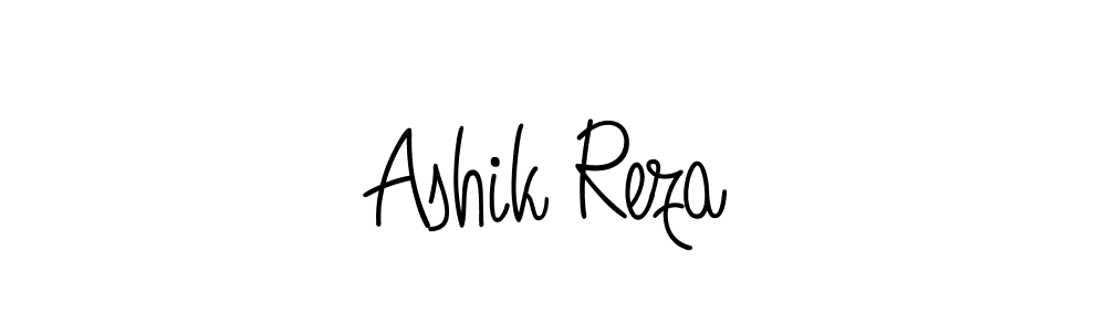 Use a signature maker to create a handwritten signature online. With this signature software, you can design (Angelique-Rose-font-FFP) your own signature for name Ashik Reza. Ashik Reza signature style 5 images and pictures png