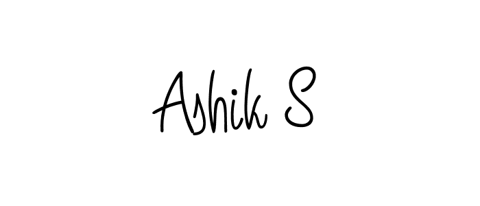 Ashik S stylish signature style. Best Handwritten Sign (Angelique-Rose-font-FFP) for my name. Handwritten Signature Collection Ideas for my name Ashik S. Ashik S signature style 5 images and pictures png