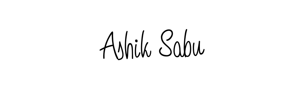 The best way (Angelique-Rose-font-FFP) to make a short signature is to pick only two or three words in your name. The name Ashik Sabu include a total of six letters. For converting this name. Ashik Sabu signature style 5 images and pictures png