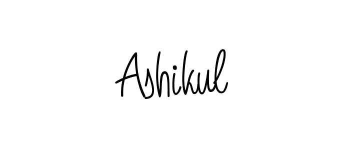 The best way (Angelique-Rose-font-FFP) to make a short signature is to pick only two or three words in your name. The name Ashikul include a total of six letters. For converting this name. Ashikul signature style 5 images and pictures png