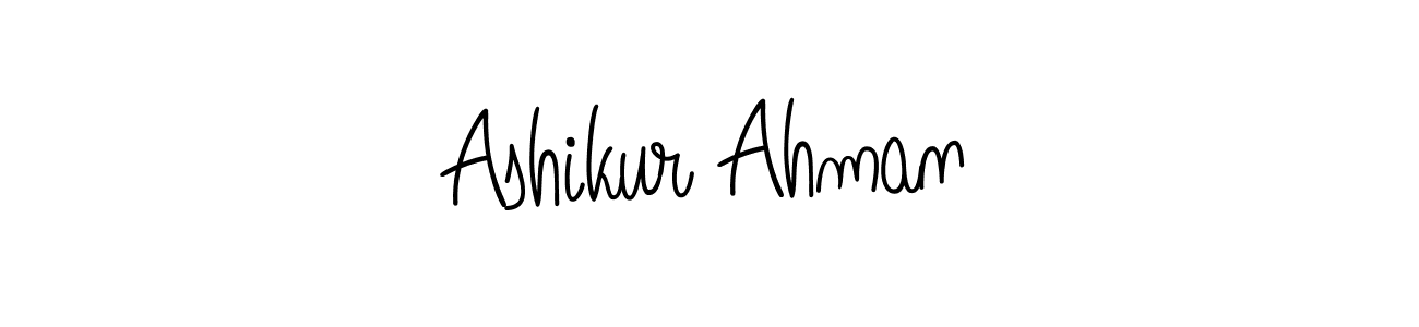 How to make Ashikur Ahman name signature. Use Angelique-Rose-font-FFP style for creating short signs online. This is the latest handwritten sign. Ashikur Ahman signature style 5 images and pictures png