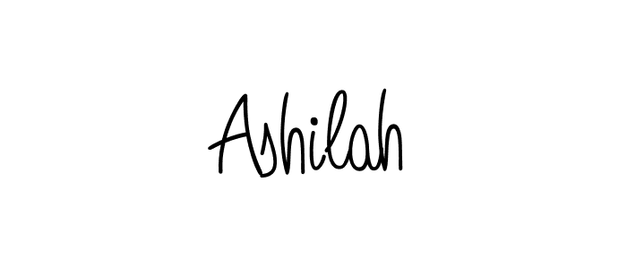 You should practise on your own different ways (Angelique-Rose-font-FFP) to write your name (Ashilah) in signature. don't let someone else do it for you. Ashilah signature style 5 images and pictures png