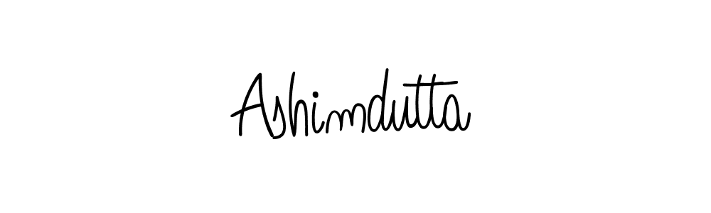 You should practise on your own different ways (Angelique-Rose-font-FFP) to write your name (Ashimdutta) in signature. don't let someone else do it for you. Ashimdutta signature style 5 images and pictures png