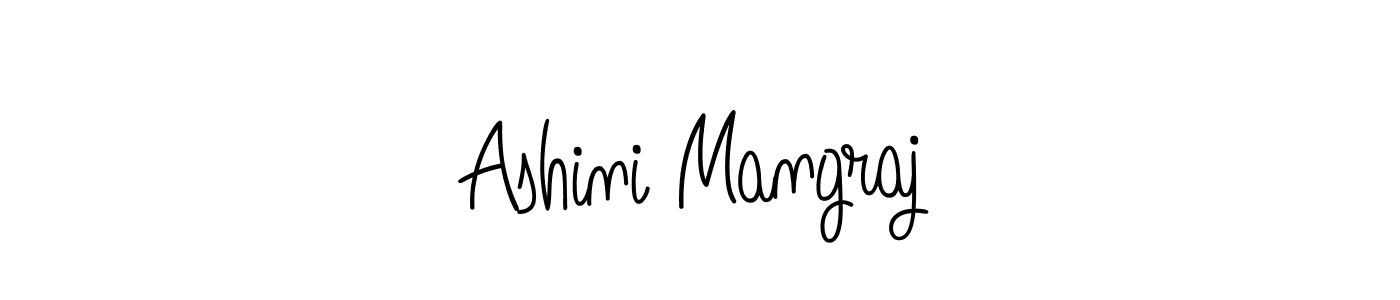 The best way (Angelique-Rose-font-FFP) to make a short signature is to pick only two or three words in your name. The name Ashini Mangraj include a total of six letters. For converting this name. Ashini Mangraj signature style 5 images and pictures png