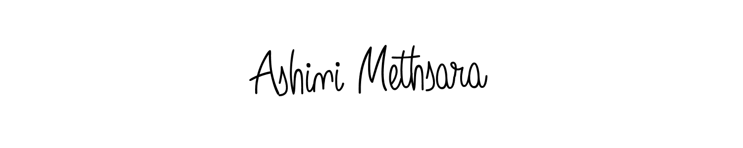 Use a signature maker to create a handwritten signature online. With this signature software, you can design (Angelique-Rose-font-FFP) your own signature for name Ashini Methsara. Ashini Methsara signature style 5 images and pictures png