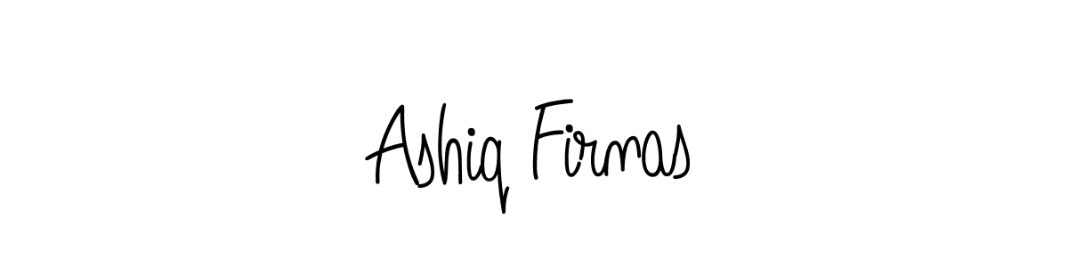 You should practise on your own different ways (Angelique-Rose-font-FFP) to write your name (Ashiq Firnas) in signature. don't let someone else do it for you. Ashiq Firnas signature style 5 images and pictures png