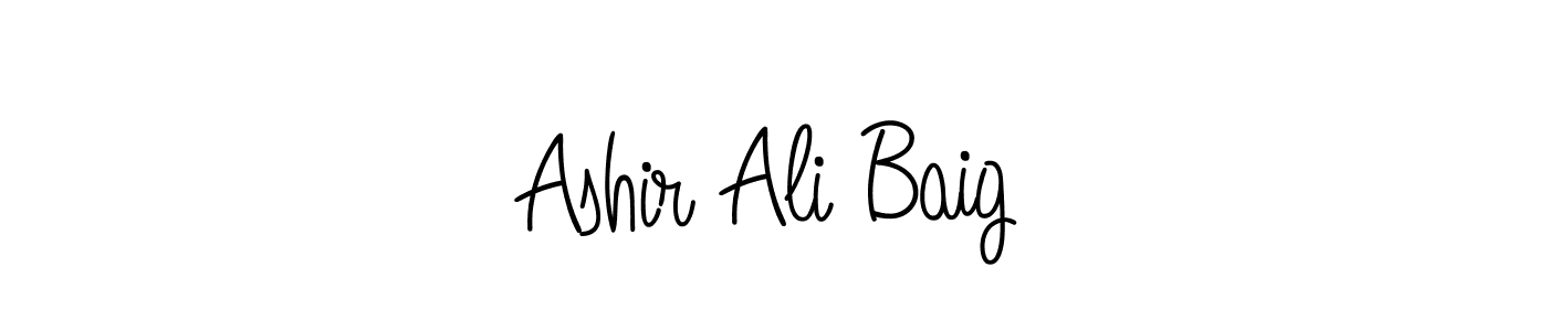 Design your own signature with our free online signature maker. With this signature software, you can create a handwritten (Angelique-Rose-font-FFP) signature for name Ashir Ali Baig. Ashir Ali Baig signature style 5 images and pictures png