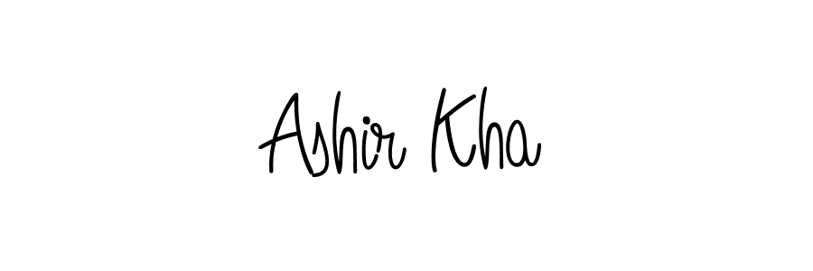 You should practise on your own different ways (Angelique-Rose-font-FFP) to write your name (Ashir Kha) in signature. don't let someone else do it for you. Ashir Kha signature style 5 images and pictures png