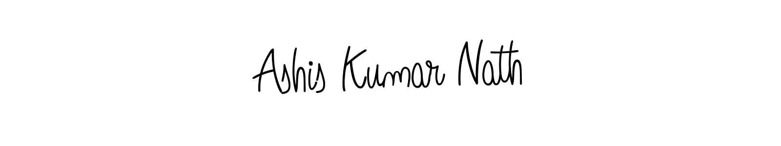 Create a beautiful signature design for name Ashis Kumar Nath. With this signature (Angelique-Rose-font-FFP) fonts, you can make a handwritten signature for free. Ashis Kumar Nath signature style 5 images and pictures png