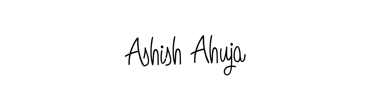 Use a signature maker to create a handwritten signature online. With this signature software, you can design (Angelique-Rose-font-FFP) your own signature for name Ashish Ahuja. Ashish Ahuja signature style 5 images and pictures png