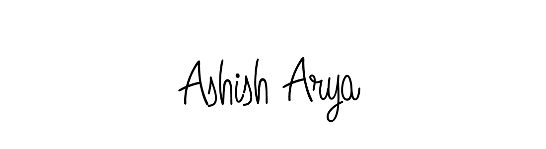 Make a beautiful signature design for name Ashish Arya. With this signature (Angelique-Rose-font-FFP) style, you can create a handwritten signature for free. Ashish Arya signature style 5 images and pictures png